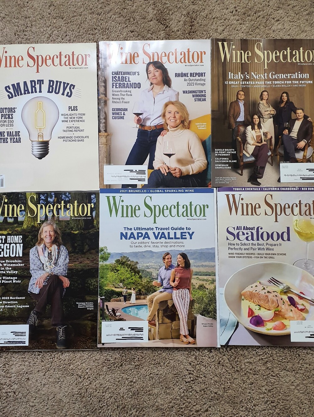 WINE SPECTATOR MAGAZINE Lot of 6 Jan to Jul 2026 Issues For Wine Enthusiasts